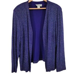 Ronni Nicole II Purple Sparkle Lightweight Jacket Blazer 22W